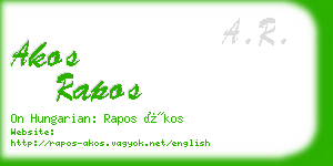 akos rapos business card